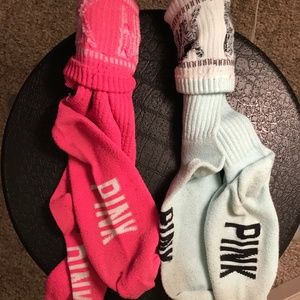 Pink Crew Socks